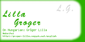 lilla groger business card